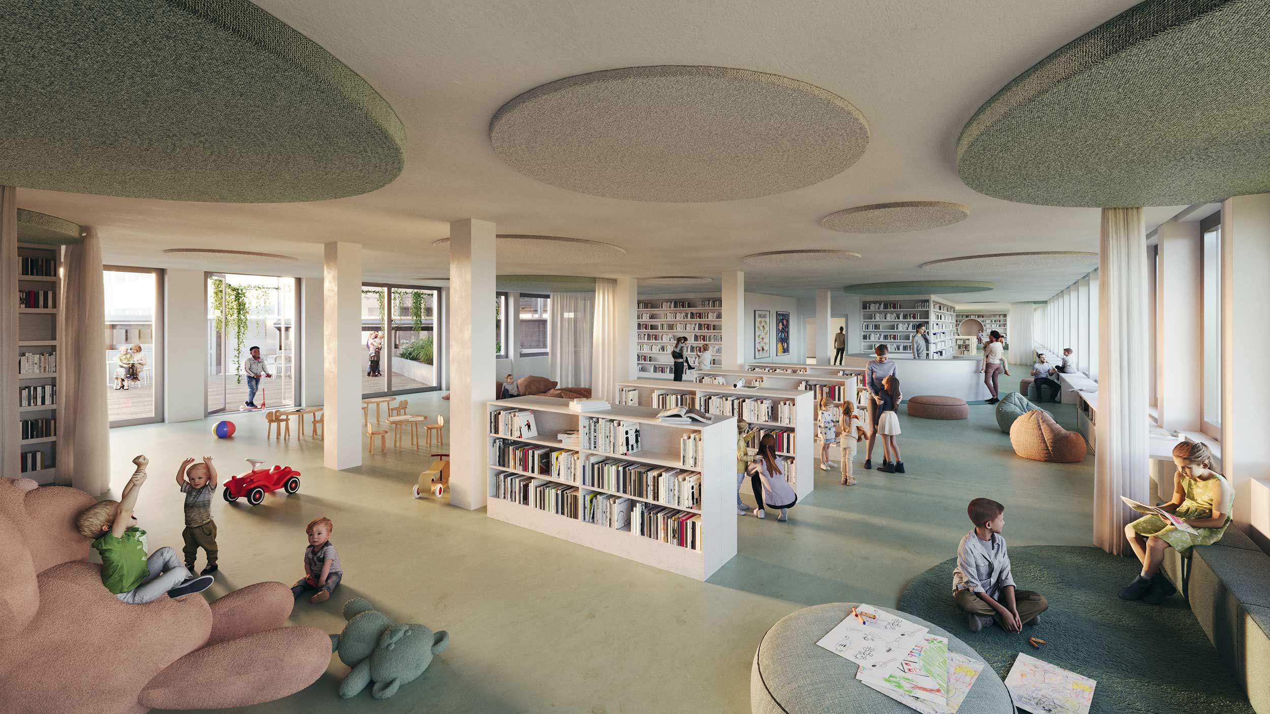Die Kinderbibliothek soll neben Büchern und anderen Medien auch ein Ort der Begegnung werden.